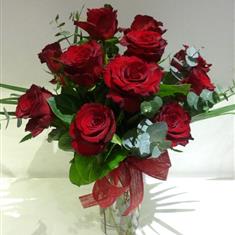  Red Rose Vase