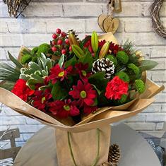 Christmas Cracker Hand Tied Bouquet