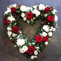 Red and White open Heart