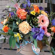 Florist choice Hat Box arrangement 